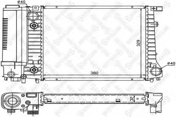 STELLOX 1025567SX Радіатор, охолодження двигуна