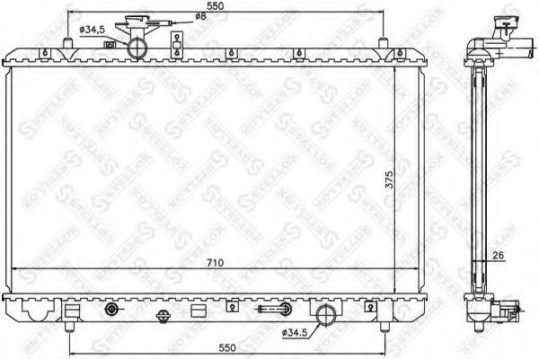 STELLOX 1026271SX Радіатор, охолодження двигуна