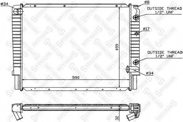 STELLOX 1026443SX Радіатор, охолодження двигуна