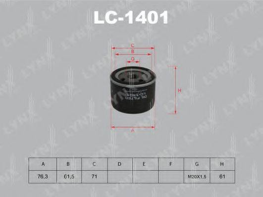 LYNXAUTO LC1401 Масляний фільтр