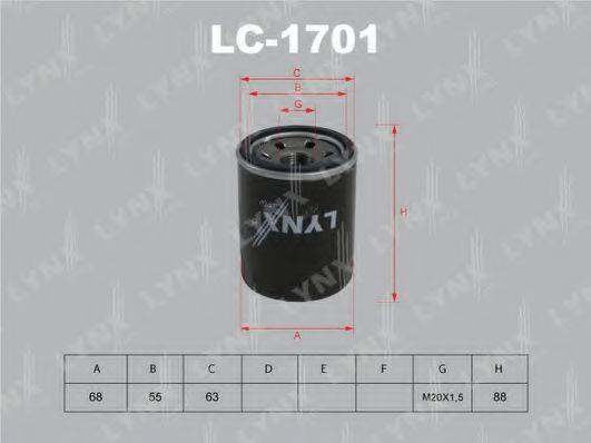 LYNXAUTO LC1701 Масляний фільтр