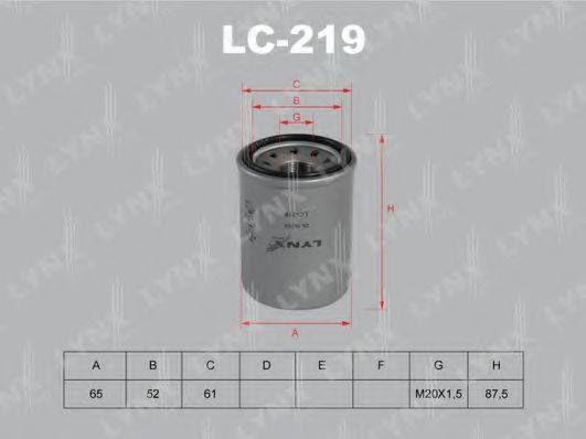 LYNXAUTO LC219 Масляний фільтр