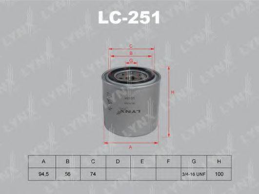 LYNXAUTO LC251 Масляний фільтр