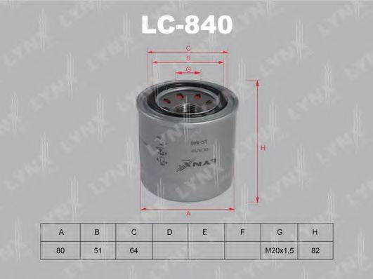 LYNXAUTO LC840 Масляний фільтр