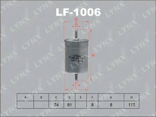 LYNXAUTO LF1006 Паливний фільтр