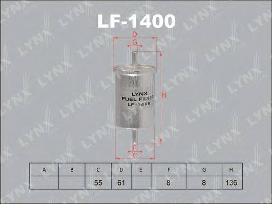 LYNXAUTO LF1400 Паливний фільтр