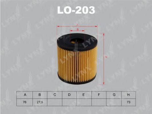 LYNXAUTO LO203 Масляний фільтр