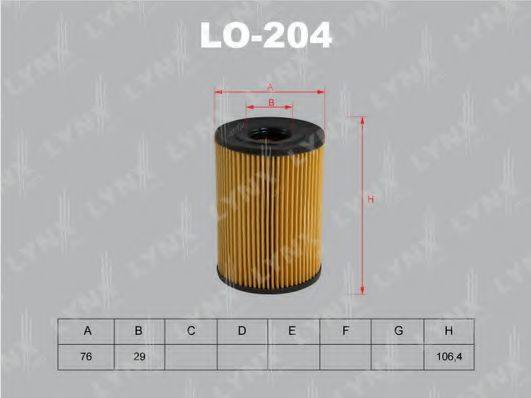 LYNXAUTO LO204 Масляний фільтр