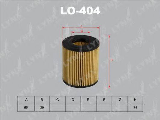 LYNXAUTO LO404 Масляний фільтр