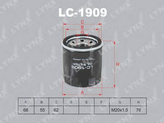 LYNXAUTO LC1909 Масляний фільтр