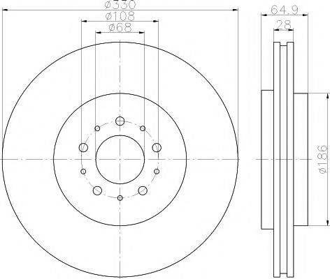 HELLA PAGID 8DD355115601 гальмівний диск