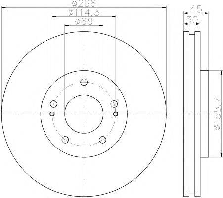 HELLA PAGID 8DD355115621 гальмівний диск