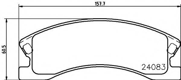 HELLA PAGID 8DB355011541 Комплект гальмівних колодок, дискове гальмо