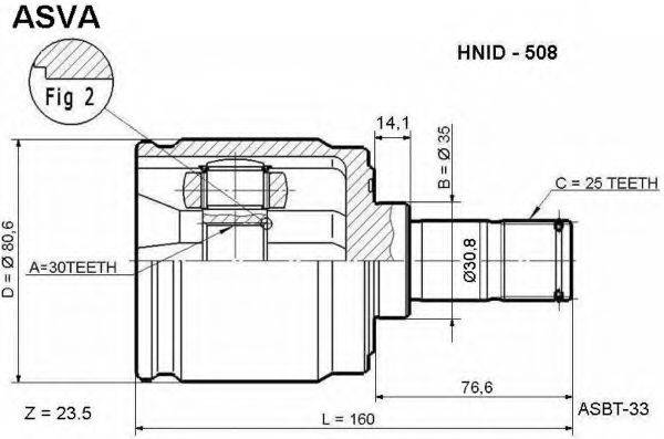 HONDA 44310-SH3-J10 Шарнірний комплект, приводний вал