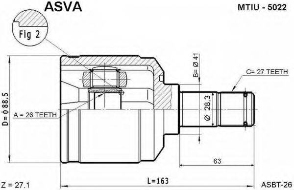 MITSUBISHI MR246494 Шарнірний комплект, приводний вал