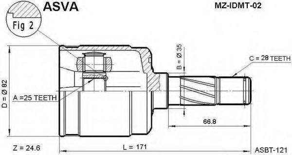 MAZDA G560-22-620 Шарнірний комплект, приводний вал