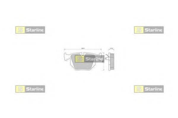 STARLINE BDS363P Комплект гальмівних колодок, дискове гальмо