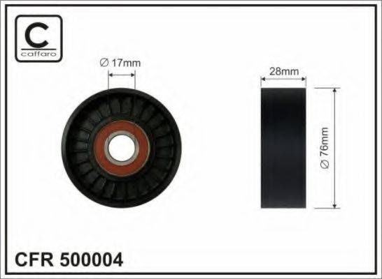 CAFFARO 500004 Паразитний / провідний ролик, полікліновий ремінь