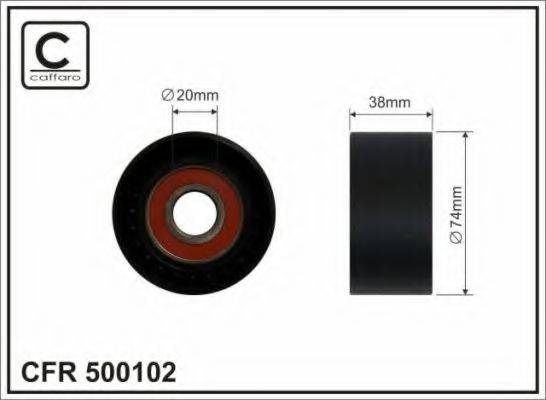 CAFFARO 500102 Паразитний / провідний ролик, полікліновий ремінь