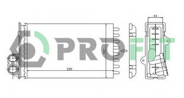 PROFIT PR5538N1 Теплообменник, отопление салона