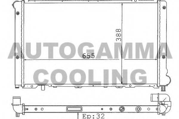 AUTOGAMMA 100277 Радіатор, охолодження двигуна