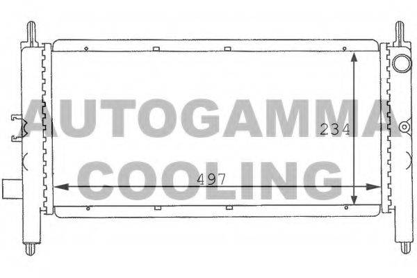 AUTOGAMMA 100919 Радіатор, охолодження двигуна