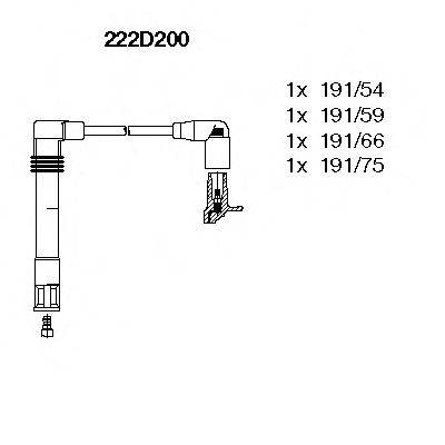 BREMI 222D200 Комплект дротів запалювання