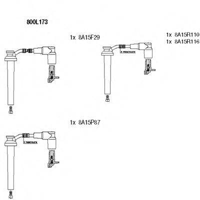 BREMI 800L173 Комплект дротів запалювання