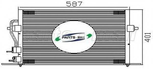 PARTS-MALL PXNC2016 Конденсатор, кондиціонер