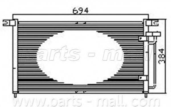 PARTS-MALL PXNCD005 Конденсатор, кондиціонер