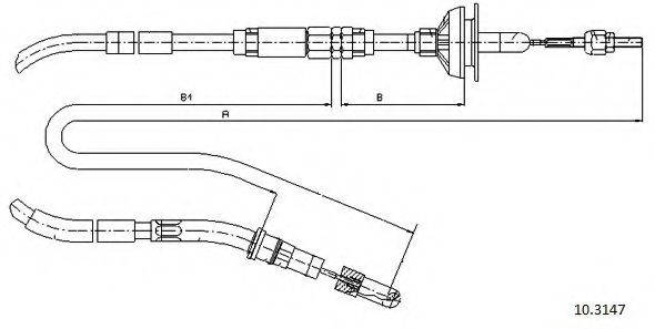 CEF VW01155 Трос, управління зчепленням