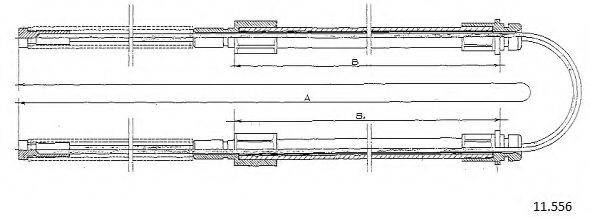 KAGER 190643 Трос, стоянкова гальмівна система