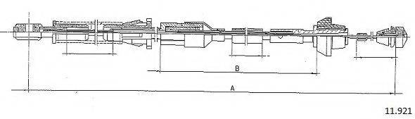 KAGER 193372 Тросик газу