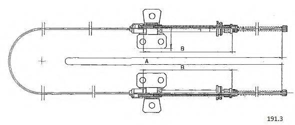 CABOR 1913 Трос, стоянкова гальмівна система