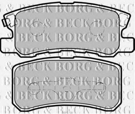 BORG & BECK BBP1758 Комплект гальмівних колодок, дискове гальмо