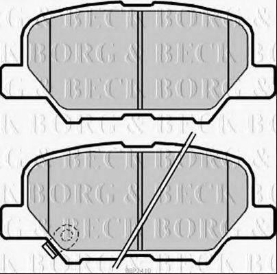 BORG & BECK BBP2410 Комплект гальмівних колодок, дискове гальмо