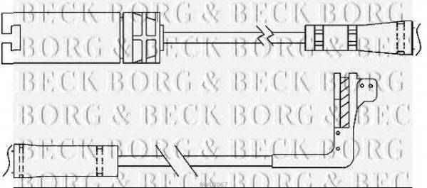 BORG & BECK BWL3067 Сигналізатор, знос гальмівних колодок