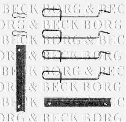 BORG & BECK BBK1124 Комплектующие, колодки дискового тормоза