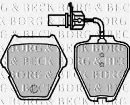 BORG & BECK BBP2198 Комплект гальмівних колодок, дискове гальмо