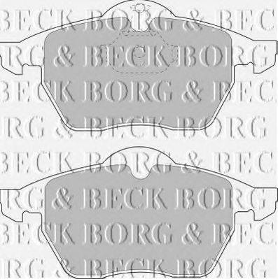 BORG & BECK BBP1444 Комплект гальмівних колодок, дискове гальмо