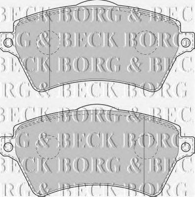 BORG & BECK BBP1711 Комплект гальмівних колодок, дискове гальмо
