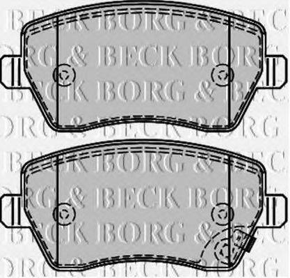 BORG & BECK BBP2166 Комплект гальмівних колодок, дискове гальмо