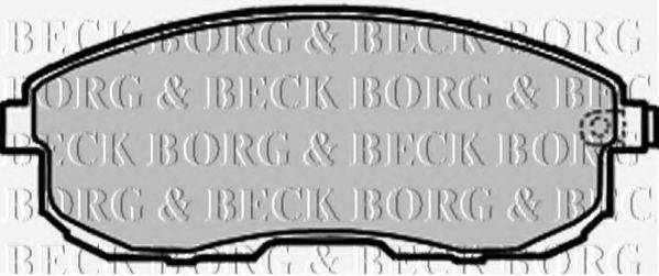 BORG & BECK BBP2206 Комплект гальмівних колодок, дискове гальмо