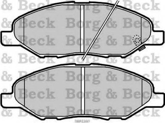 BORG & BECK BBP2269 Комплект гальмівних колодок, дискове гальмо
