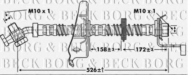 BORG & BECK BBH6803 Гальмівний шланг