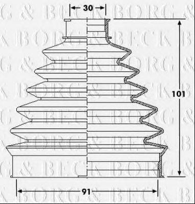 BORG & BECK BCB6194 Пильовик, приводний вал