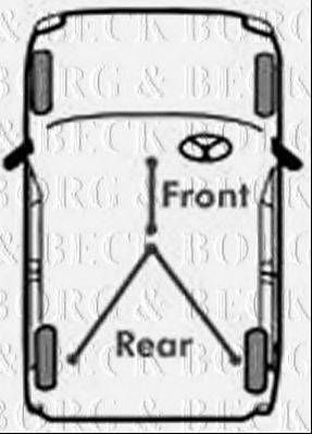 BORG & BECK BKB1161 Трос, стоянкова гальмівна система