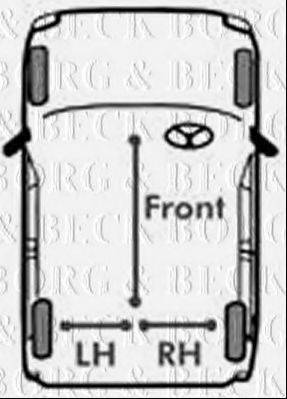 BORG & BECK BKB1228 Трос, стоянкова гальмівна система