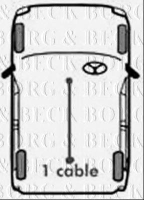 BORG & BECK BKB2153 Трос, стоянкова гальмівна система