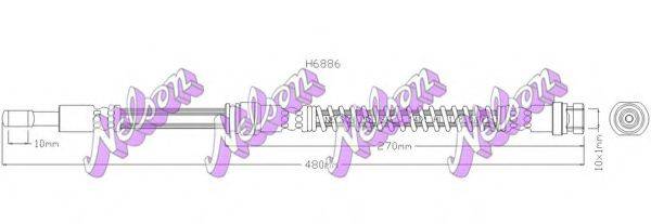 BROVEX-NELSON H6886 Гальмівний шланг